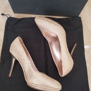 Calvin Klein Gold Metallic High Heel shoes